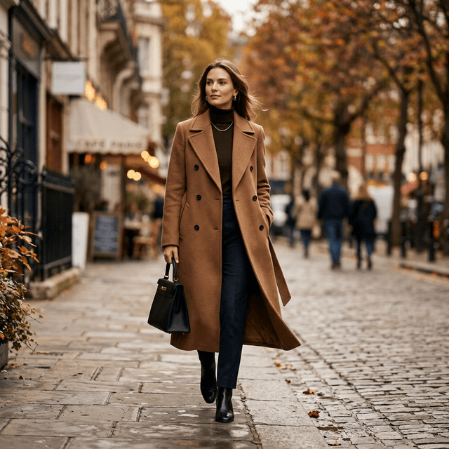 Классическое Пальто Цвета Кэмел 0