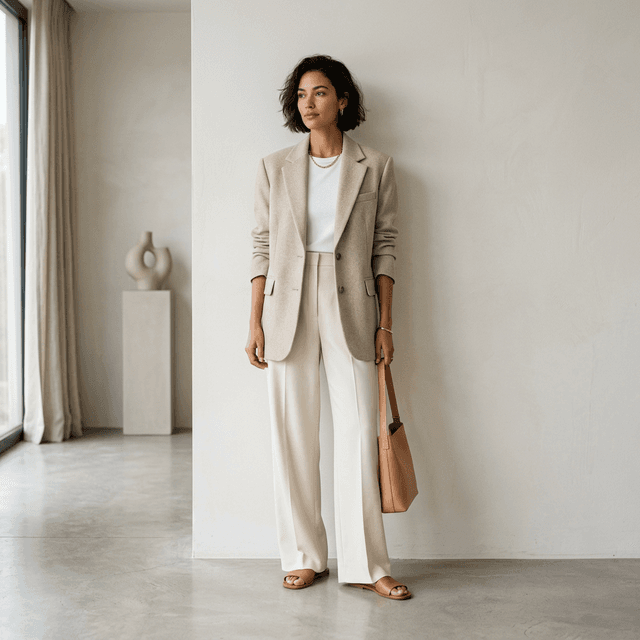 Минималистичный Шерстяной Блейзер