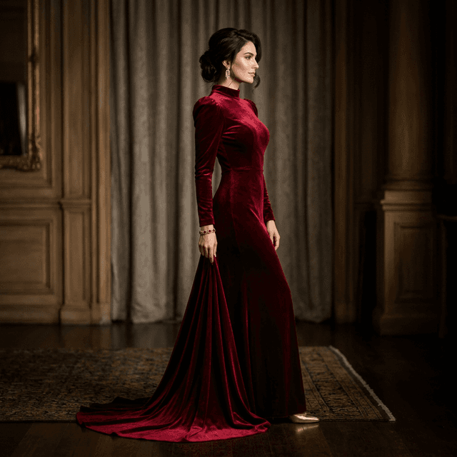 Королевское Бархатное Платье 1